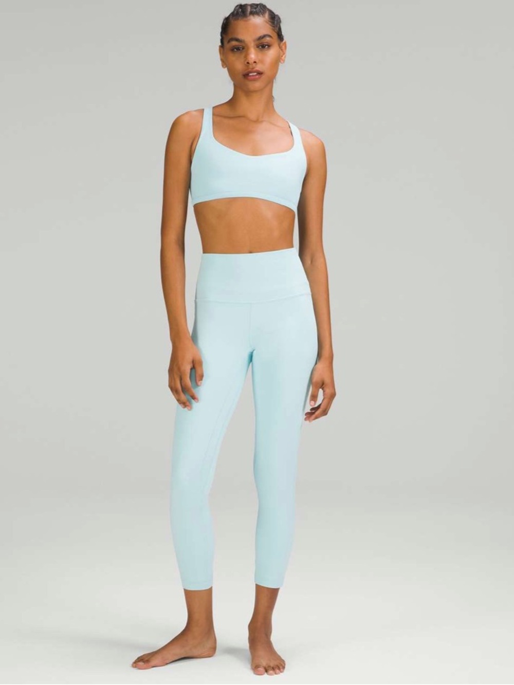 Lululemon Align High Rise Leggings 25” Icing (baby) Blue Size 0 XS Double Lined